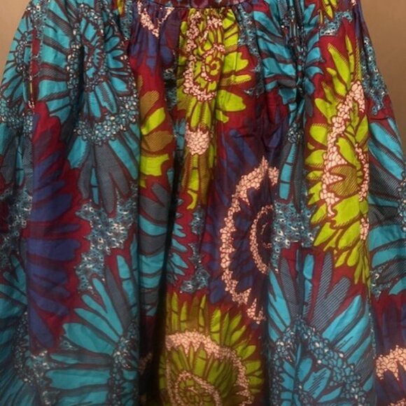 Sika Strapless Fit & Flare Dress - Floral Ghanian Print - Picture 9 of 16